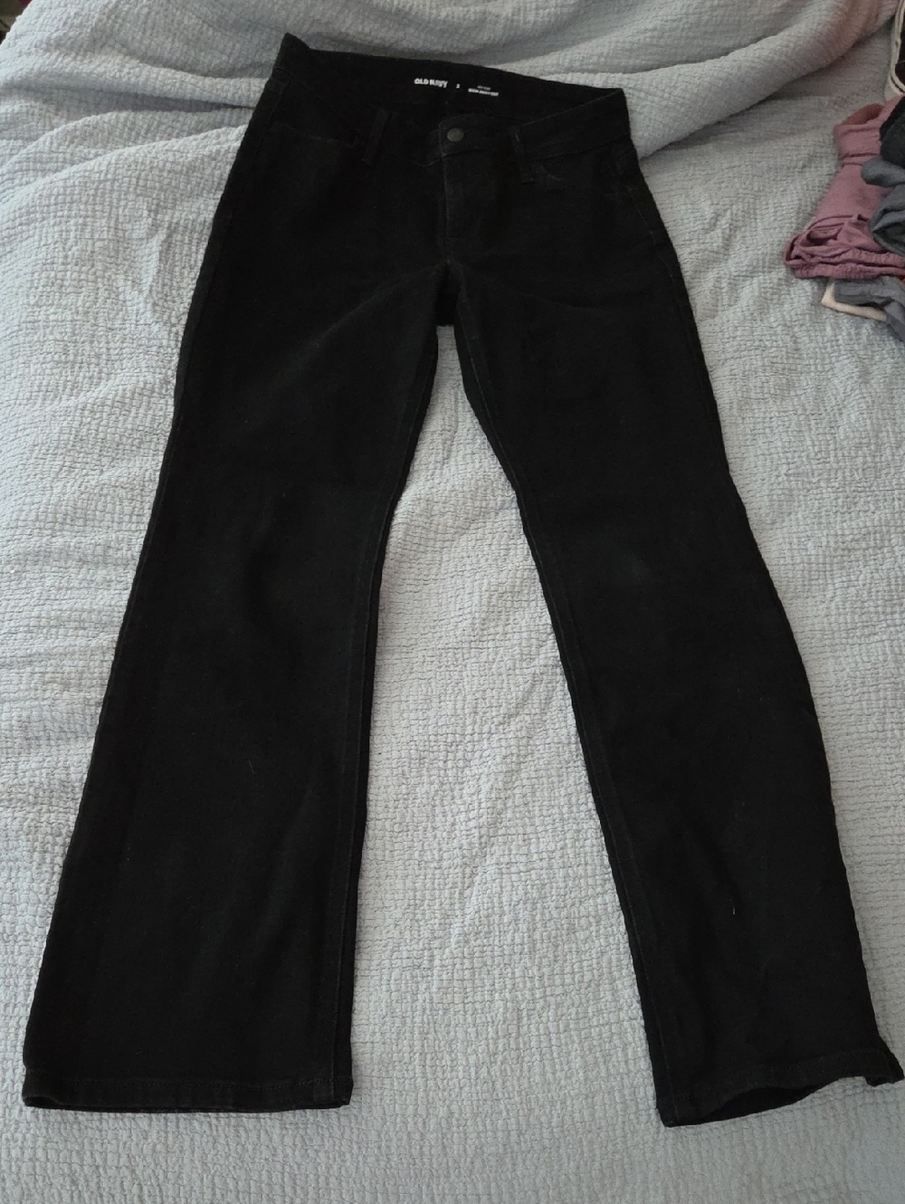 Old Navy Black Mid-Rise Wow Boot-Cut Jeans